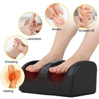 Foot massager device with kneading, heating, shiatsu, and lamination massage functions